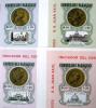 Papiee, herby, monety na znaczkach - Paragwaj z nadrukiem MUESTRA cite czyste