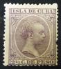 CUBA - Krl Alfons XIII 2 1/2 cent peseta czysty lady podlepek