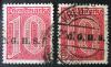 GRNY LSK - Niemieckie znaczki urzdowe z nadrukiem typograficznym C.G.H.S. drukarni E. Raabego w Opolu nadruk poziomy kasowany zdjcie pogldowe