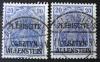 OLSZTYN - Niemieckie znaczki obiegowe z nadrukiem typograficznym wykonanym w Pastwowej Drukarni w Berlinie kasowany zdjcie pogldowe