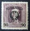 Drugie wydanie prowizoryczne tzw. lubelskie nd. ltgr. na znaczkach austro-wgierskiej poczty polowej czysty lady podlepek
