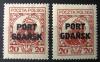 Nadruk typograficzny picioma formami na polskich znaczkach opaty 208-211 czysty lady podlepek zdjcie pogldowe