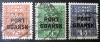 Polskie znaczki opaty 242-244 z nadrukiem typograficznym kasowane
