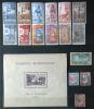 Zestaw znaczkw Somalii Francuskiej lata 1902 - 1945r 12 znaczkw czystych (2 ze ladami podlepek), 4 znaczki kasowane i 1 blok czysty